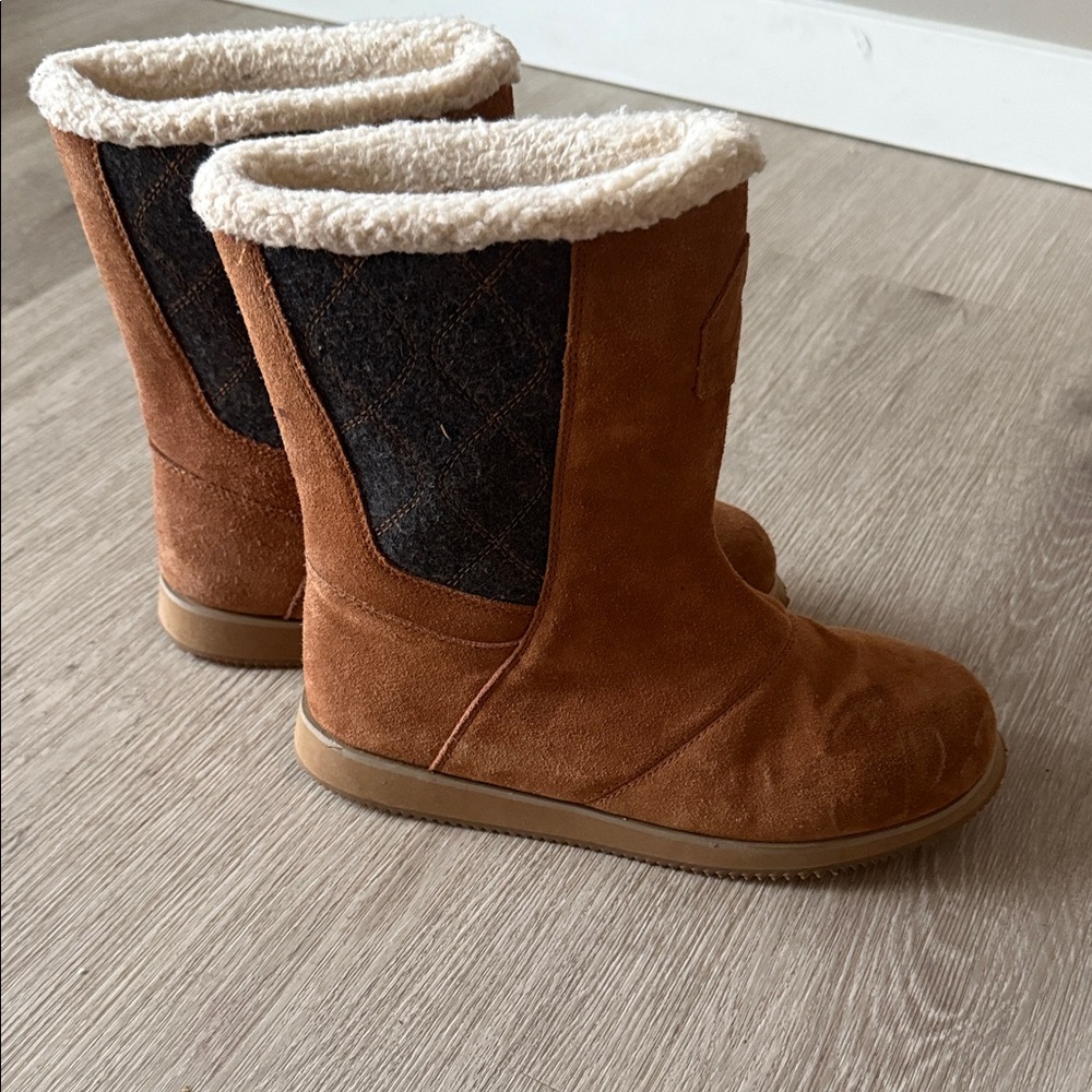 Warm Tan Suede Women's Winter Boots